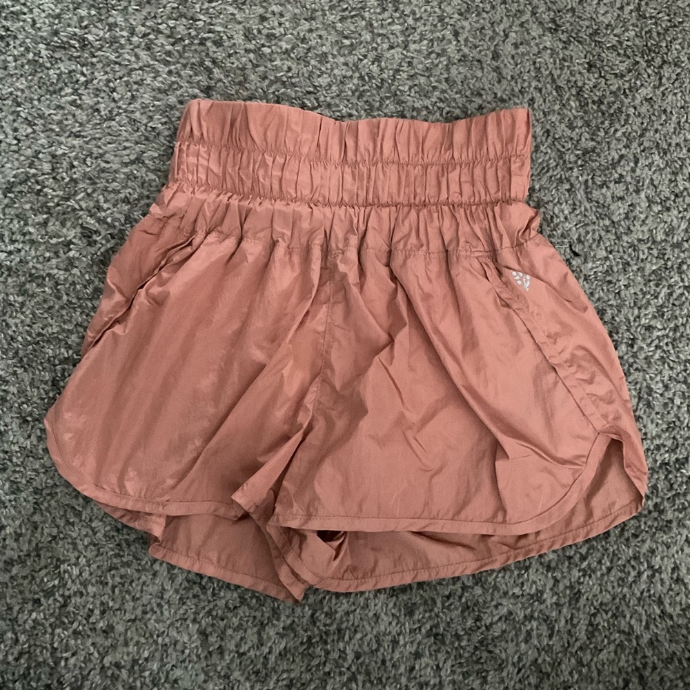 FP Movement by Free People Peach Athletic Shorts with wide Elastic Waistband - S